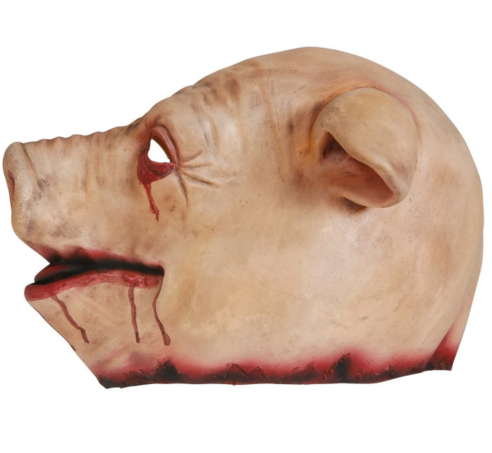 Halloween Masker Rood Roze Varken - Partywinkel - 8434077205426