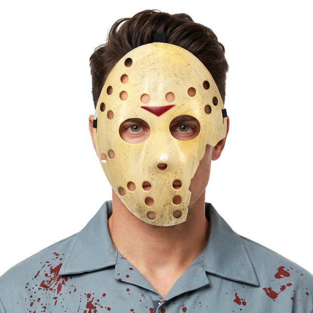 Halloween Masker Wit Hockey Gebroken van Fiestas Guirca koop je bij Partywinkel