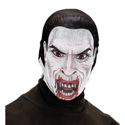 Halloween Masker Wit Vampier Stof van Widmann koop je bij Partywinkel
