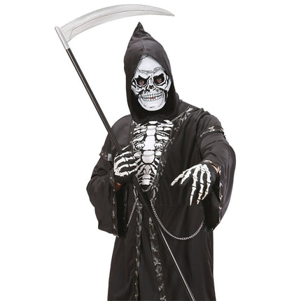 Halloween Masker Zwart Wit Schedel van Widmann koop je bij Partywinkel