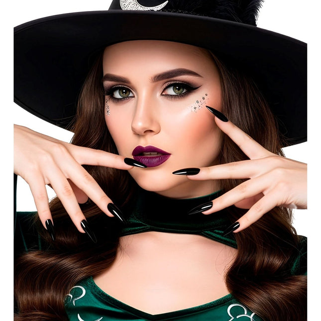 Halloween Nagelstickers Zwart 10st van Widmann koop je bij Partywinkel