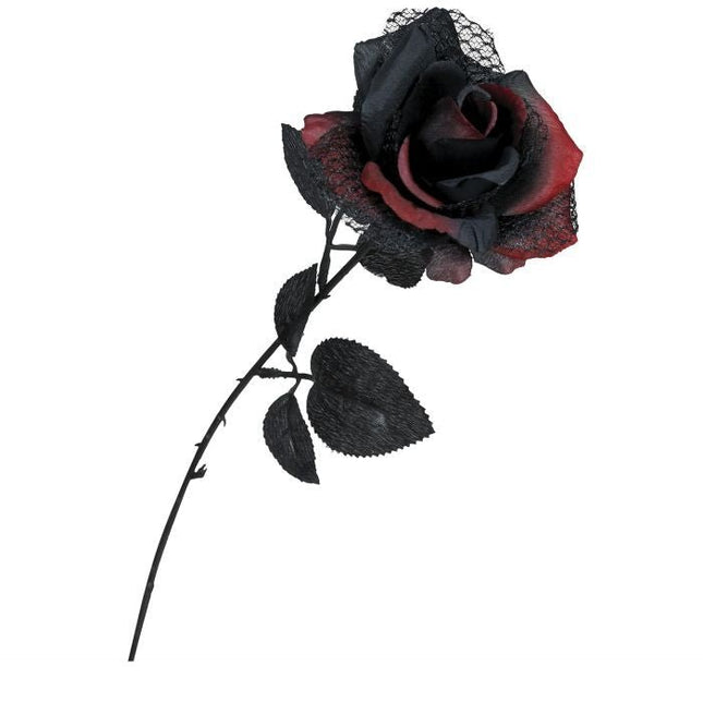 Halloween Nep Bloem Roos 40cm - Partywinkel - 8434077269411