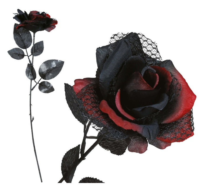 Halloween Nep Bloem Roos 40cm - Partywinkel - 8434077269411