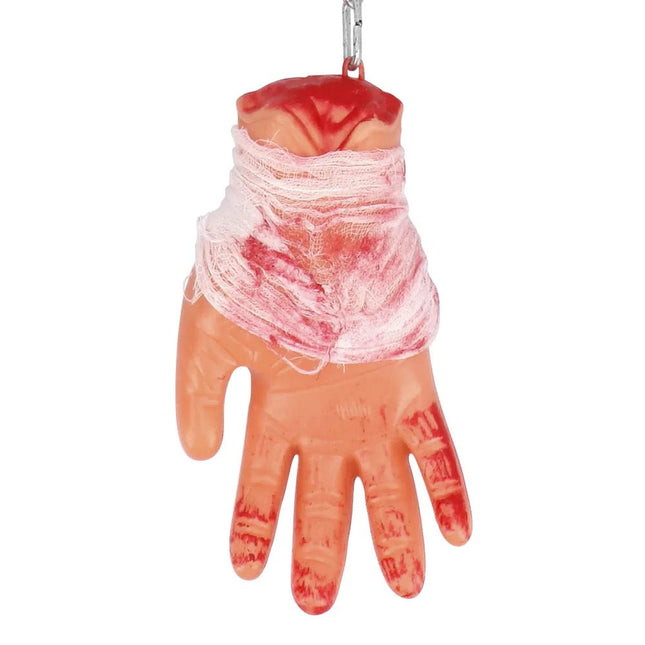 Halloween Nep Hand Aan Ketting 63cm van Boland koop je bij Partywinkel