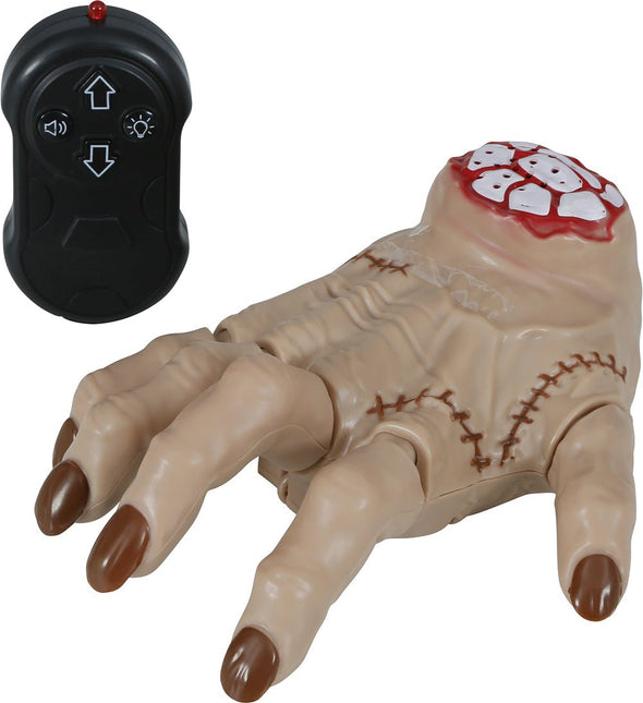 Halloween Nep Hand Beweegbaar Met Afstandsbediening 18cm van Fiestas Guirca koop je bij Partywinkel