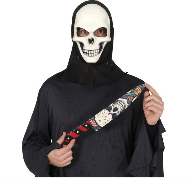 Halloween Nep Mes Schedel 37cm - Partywinkel - 8434077164501