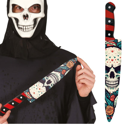 Halloween Nep Mes Schedel 37cm - Partywinkel - 8434077164501