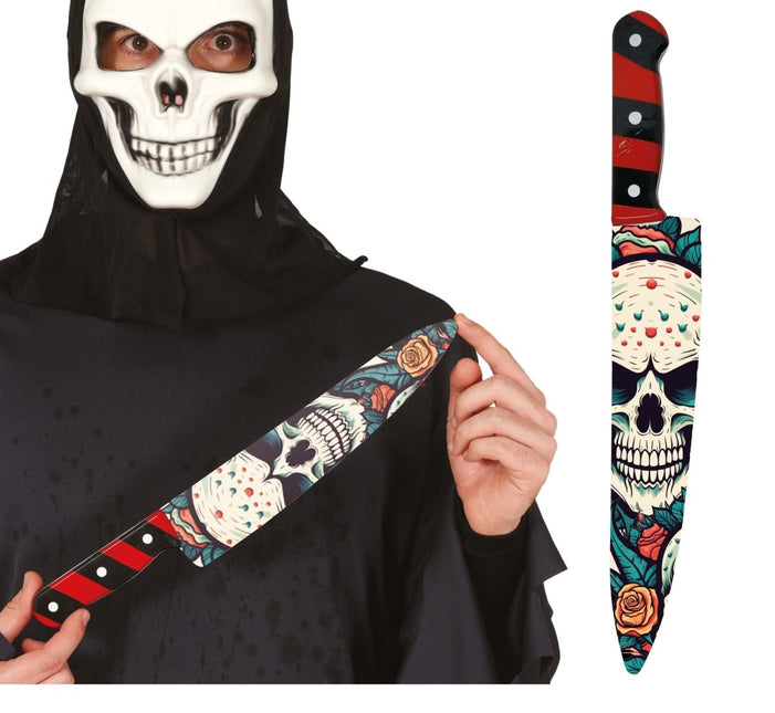 Halloween Nep Mes Schedel 37cm - Partywinkel - 8434077164501