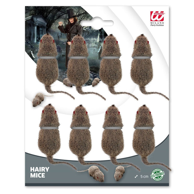 Halloween Nep Muis 5cm 8st van Widmann koop je bij Partywinkel