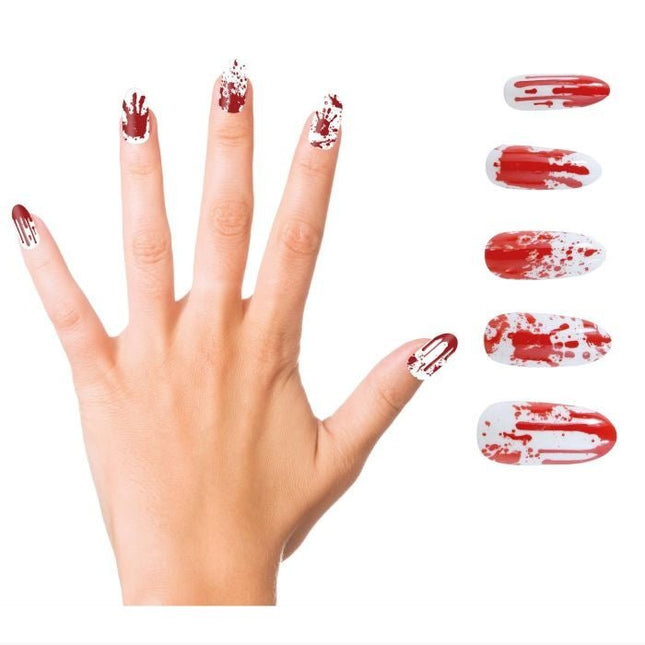 Halloween Nep Nagels Bloederig 10st van Fiestas Guirca koop je bij Partywinkel