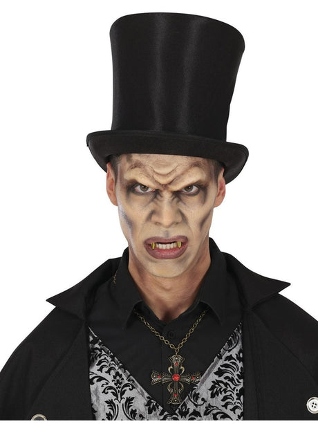 Halloween Nep Tanden Goud Hoektand 2st - Partywinkel - 8434077209028