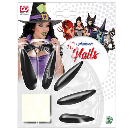 Halloween Nepnagels Zwart Heks van Widmann koop je bij Partywinkel