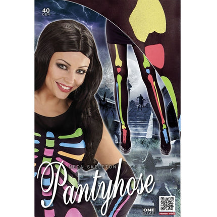 Halloween Panty Gekleurd Skelet van Widmann koop je bij Partywinkel