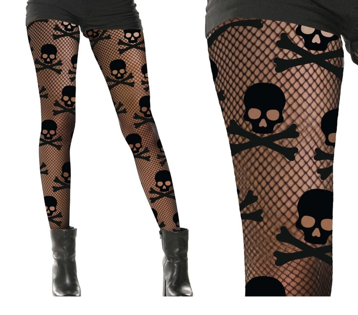 Halloween Panty Zwart Schedels - Partywinkel - 8434077178980