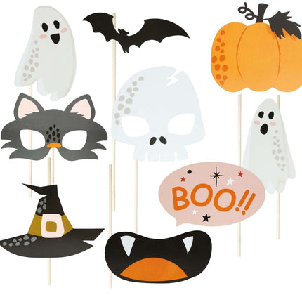 Halloween Photobooth Props 15cm 10st - Partywinkel - 8434077315156
