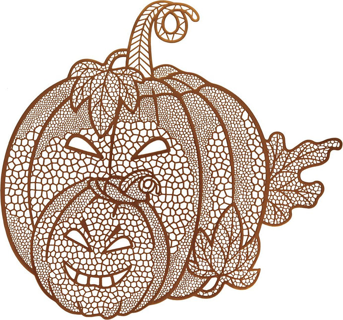 Halloween Placemats Oranje Pompoen 40cm - Partywinkel - 8434077243138