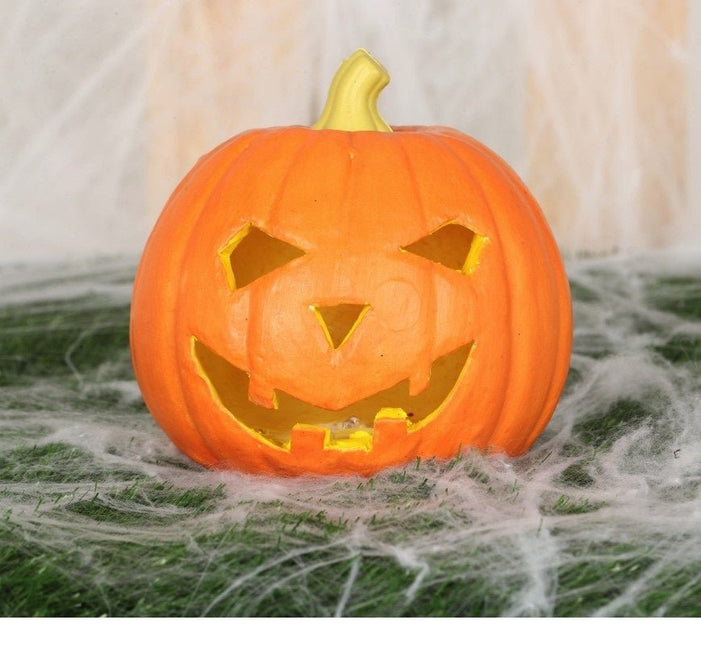Halloween Pompoen Licht Oranje 16cm van Fiestas Guirca koop je bij Partywinkel