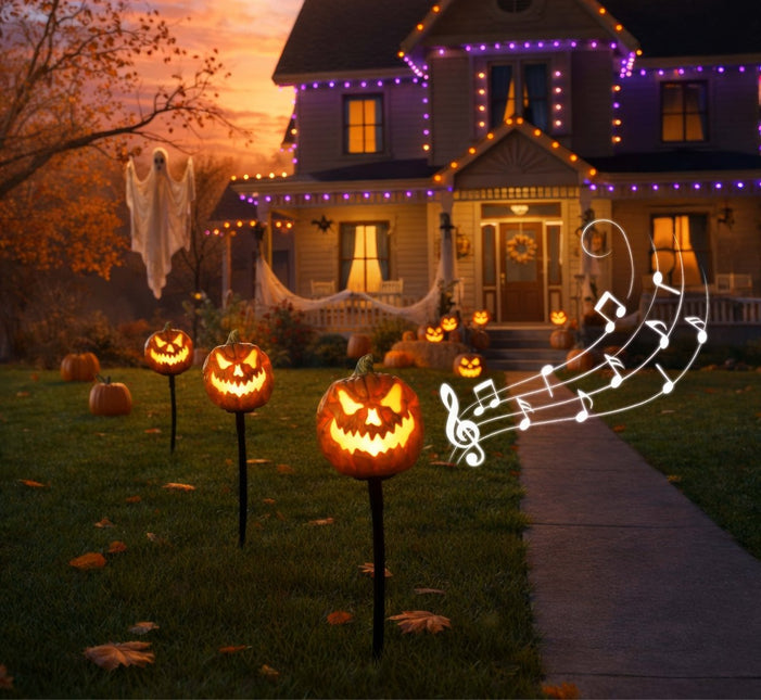 Halloween Pompoen Oranje Met Licht En Gluid 13cm 3st van Fiestas Guirca koop je bij Partywinkel