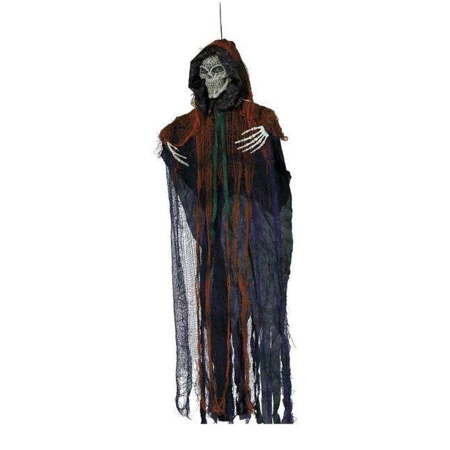 Halloween Pop Gekleurd Skelet Met Licht, Geluid En Beweging 1,2m - Partywinkel - 8434077248942