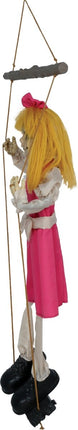 Halloween Pop Hangend Meisje Met Licht, Geluid En Beweging 105cm van Fiestas Guirca koop je bij Partywinkel