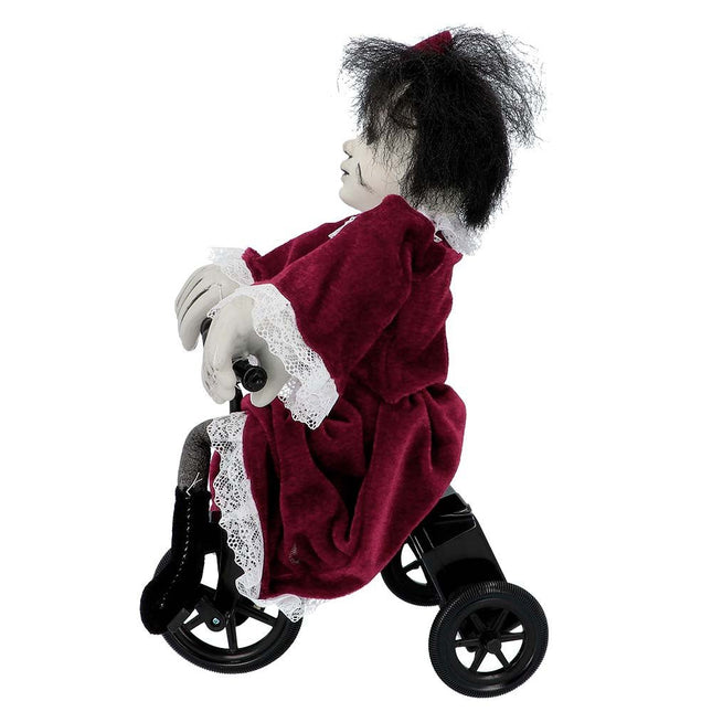 Halloween Pop Mathilde Op Fiets 35cm van Boland koop je bij Partywinkel