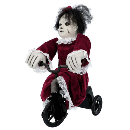 Halloween Pop Mathilde Op Fiets 35cm van Boland koop je bij Partywinkel
