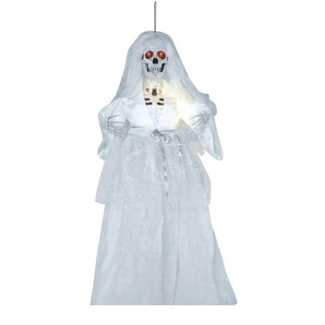 Halloween Pop Skelet Bruid Met Licht En Geluid 90cm - Partywinkel - 8434077248850