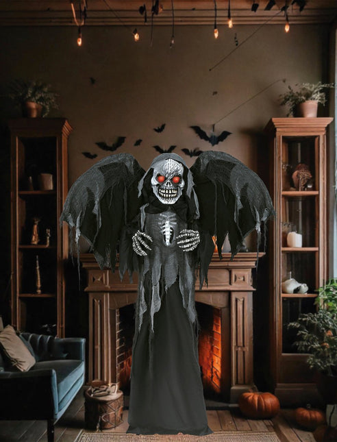 Halloween Pop Skelet Met Licht, Geluid En Beweging 1,8m van Fiestas Guirca koop je bij Partywinkel