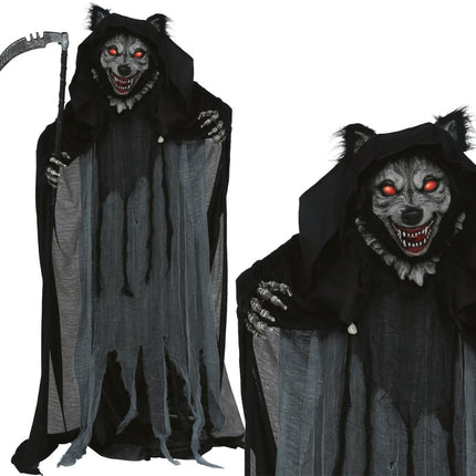 Halloween Pop Weerwolf Met Licht, Geluid En Beweging 1,75m van Fiestas Guirca koop je bij Partywinkel