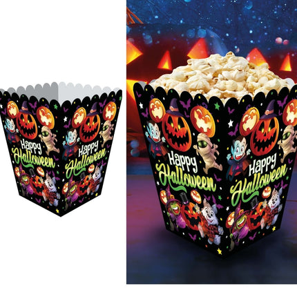 Halloween Popcorn Bakjes 6st - Partywinkel - 8434077269213