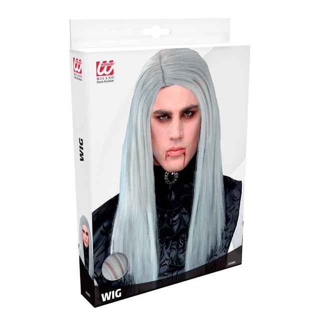 Halloween Pruik Grijs Heren Vampier van Widmann koop je bij Partywinkel