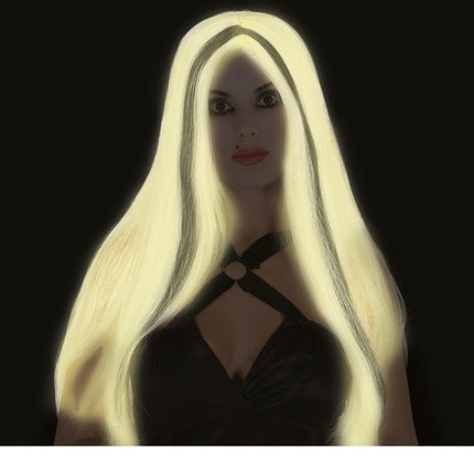 Halloween Pruik Lang Haar Glow In The Dark van Fiestas Guirca koop je bij Partywinkel