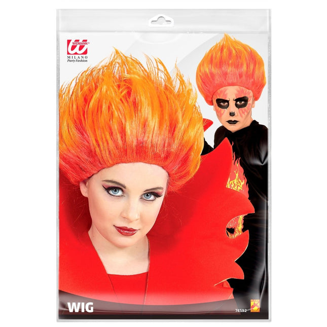 Halloween Pruik Vuur van Widmann koop je bij Partywinkel
