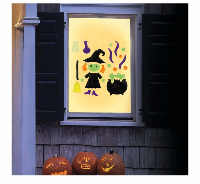 Halloween Raamdecoratie Heksen Ketel van Fiestas Guirca koop je bij Partywinkel