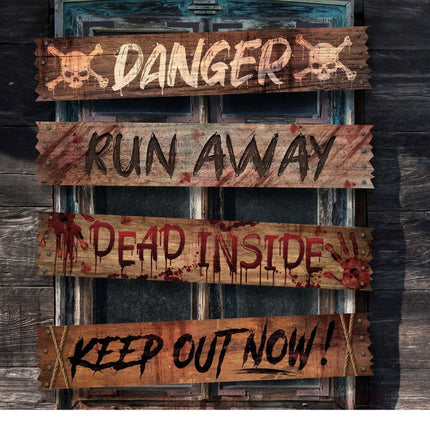 Halloween Raamsticker Danger 70cm - Partywinkel - 8434077266854