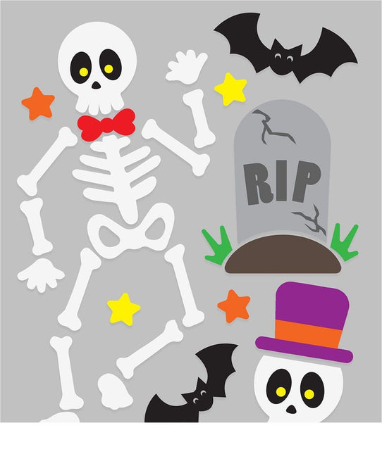 Halloween Raamsticker Skelet 25cm - Partywinkel - 8434077269053