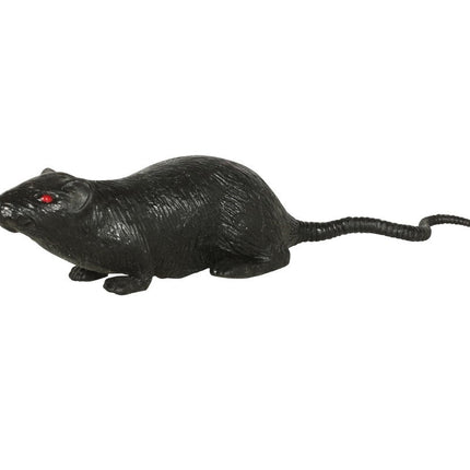 Halloween Rat Zwart 15cm van Fiestas Guirca koop je bij Partywinkel