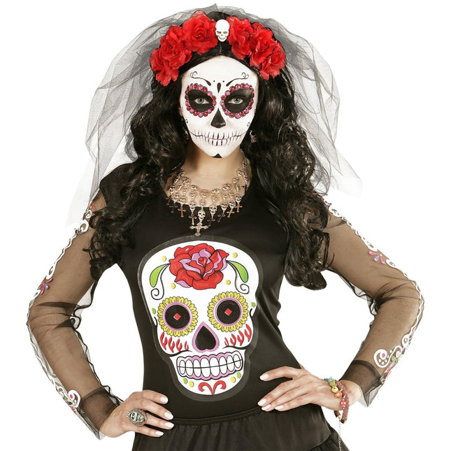 Halloween Ring Blauw Schedel van Widmann koop je bij Partywinkel