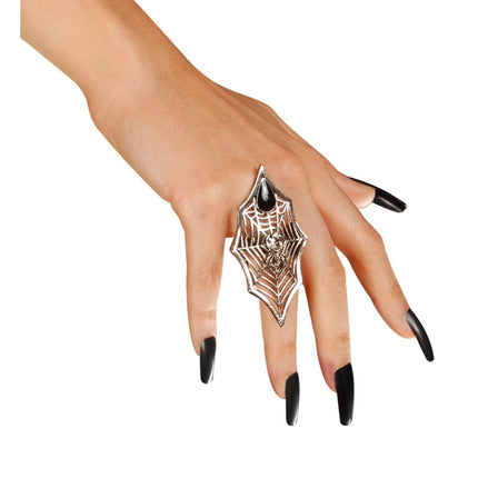 Halloween Ring Spinnenweb van Widmann koop je bij Partywinkel