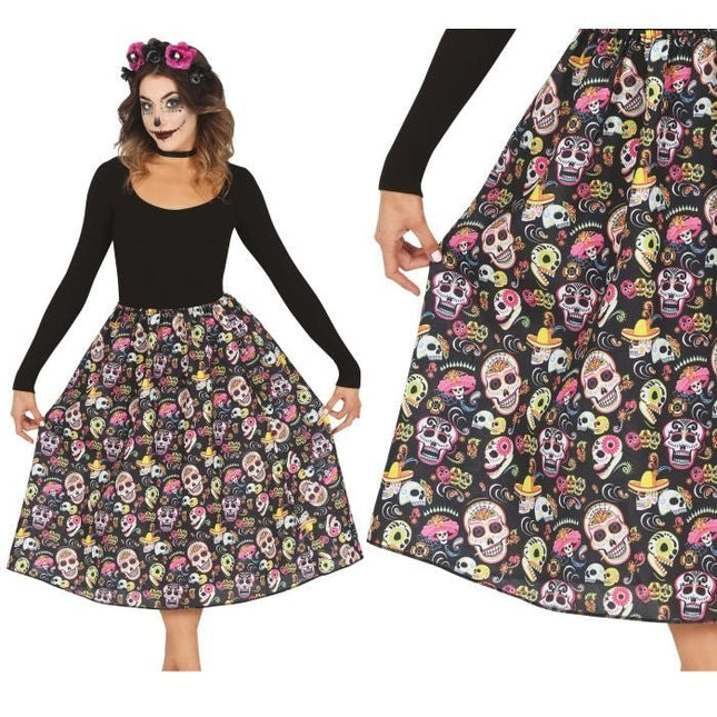 Halloween Rok Doodshoofden van Fiestas Guirca koop je bij Partywinkel