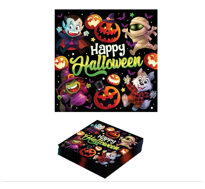 Halloween Servetten 16cm 20st - Partywinkel - 8434077269114