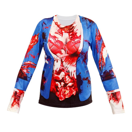 Halloween Shirt Dames Zombie van Widmann koop je bij Partywinkel