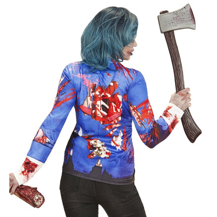 Halloween Shirt Dames Zombie van Widmann koop je bij Partywinkel