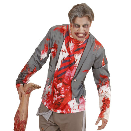 Halloween Shirt Heren Zombie van Widmann koop je bij Partywinkel
