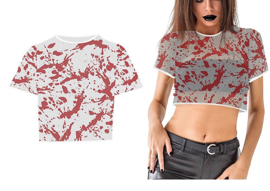 Halloween Shirt Wit Bloedspetters van Fiestas Guirca koop je bij Partywinkel