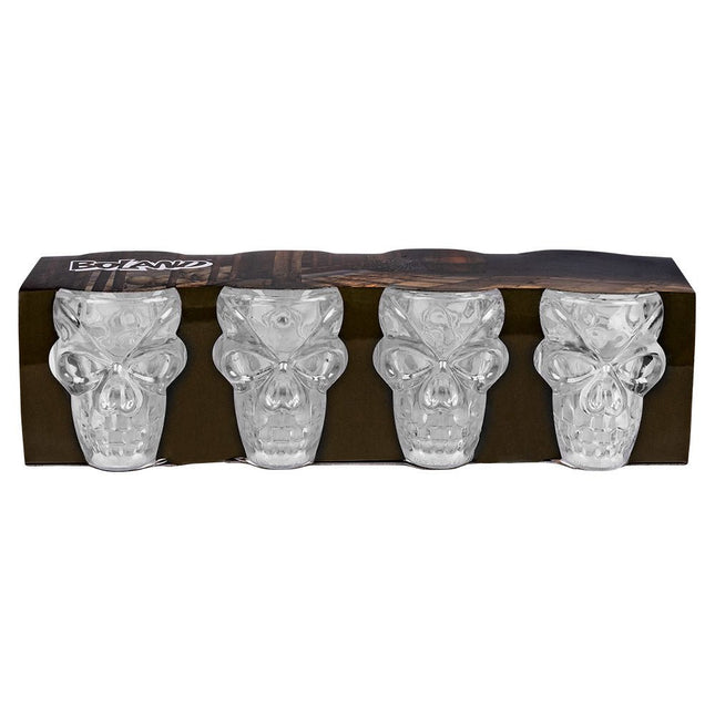 Halloween Shotglaasjes Schedel 50ml 4st van Boland koop je bij Partywinkel