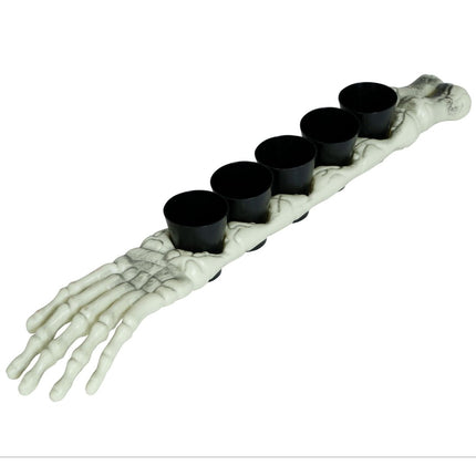 Halloween Shotglaasjes Skeletarm 50cm 5 delig - Partywinkel - 8434077269534