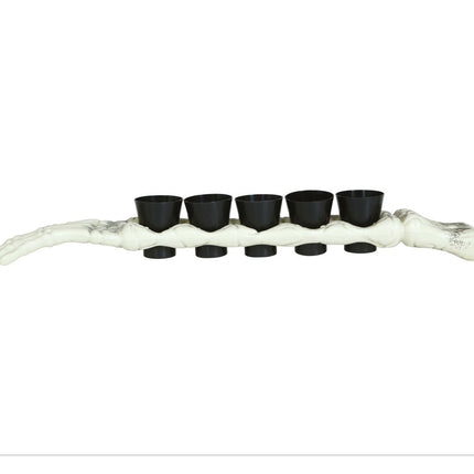 Halloween Shotglaasjes Skeletarm 50cm 5 delig - Partywinkel - 8434077269534
