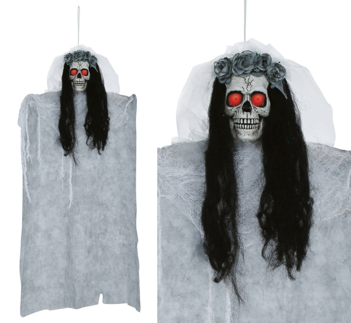 Halloween Skelet Lang Haar 95cm van Fiestas Guirca koop je bij Partywinkel