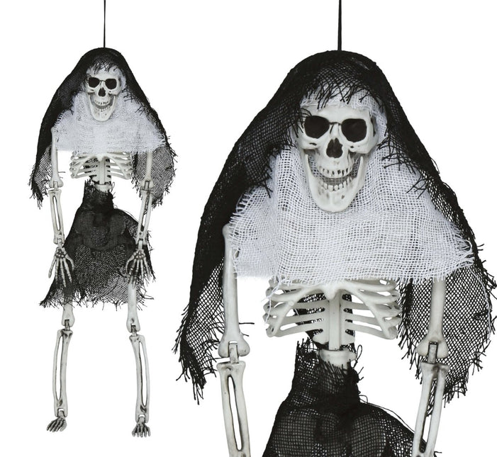 Halloween Skelet Met Capuchon 45cm van Fiestas Guirca koop je bij Partywinkel